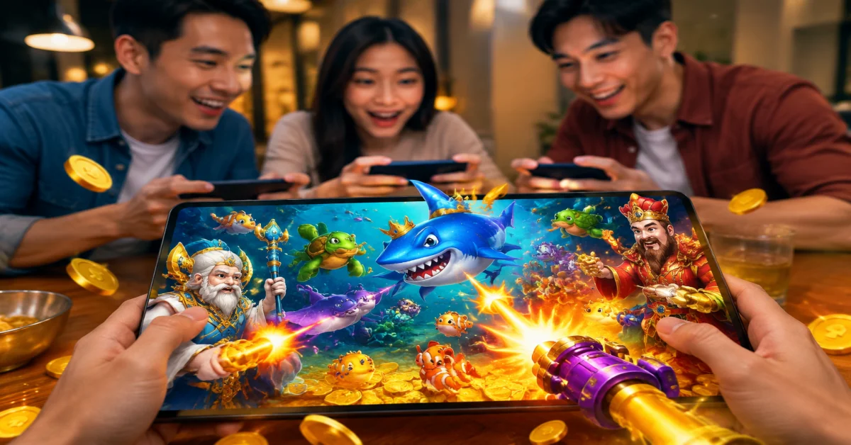 Trải nghiệm đồ họa sống động của trò chơi tam tiên bắn cá với hình ảnh các vị thần tài lộc